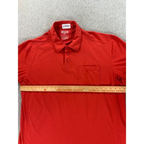 Duluth Trading Co‎ Longtail Cotton Blend Polo Shirt (Men's XL) Red - Picture 5 of 9